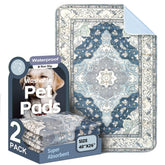 ULIGOTA washable dog pee pad 40x26 navy protects floors and reduces odors.