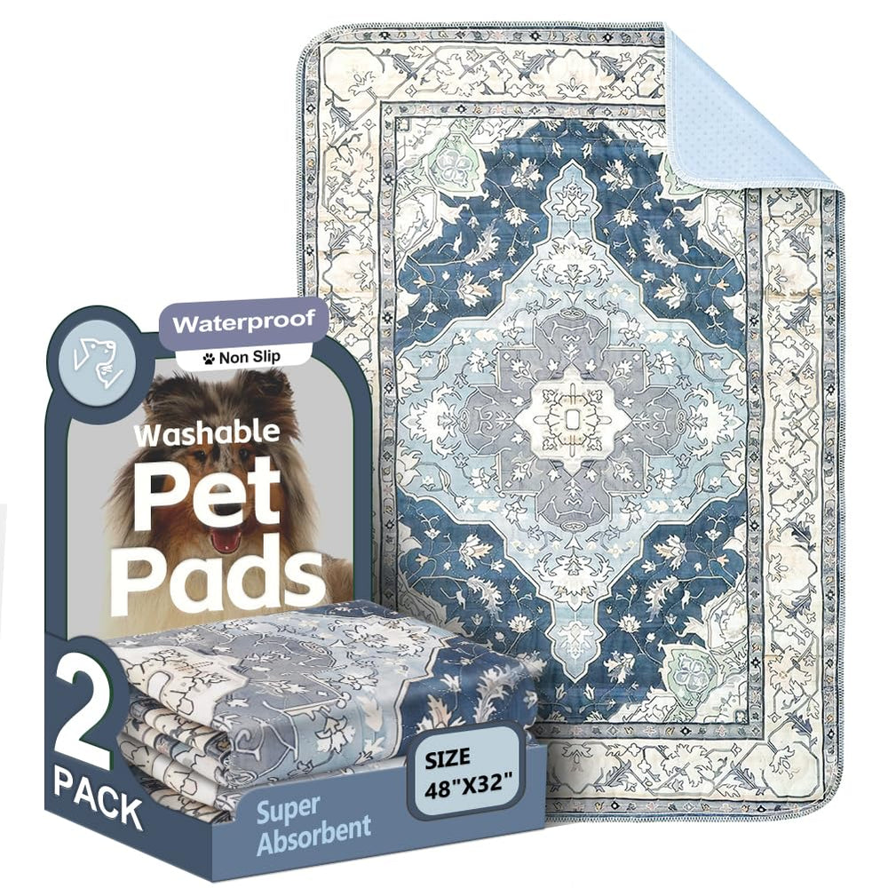 ULIGOTA washable pee pads offer a large 48x32 inch surface to protect floors.
