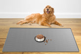 Ultibe pet food mat 48 by 32 inches with raised edge for spill containment during meals