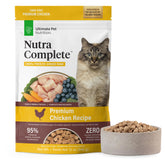 Nutra Complete chicken bowl served as a tasty daily meal for cats by Ultimate Pet Nutrition