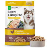 ULTIMATE PET NUTRITION Nutra Complete freeze-dried chicken bites offer easy digestion