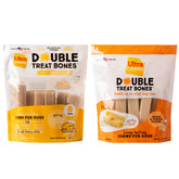 Ultra Chewy Double Treat Bones with bacon-cheese outer layer for a long-lasting chew
