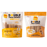 Ultra Chewy Double Treat Bones packaging shows two-pack versatility for on-the-go rewards.
