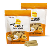 Ultra Chewy Mini Double Treat Bones with outside chew, promotes long-lasting entertainment for dogs