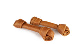 Ultra Chewy turkey tendon knotted bone chew, 7-inch, durable treat for dogs.