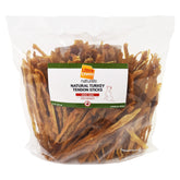Ultra Chewy turkey tendon sticks in a 2 lb pack showing a protein rich, long lasting chew.