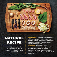 Ultra Fresh Apex Guppy Food vitamin-rich formula with Ganoderma for balanced nutrition.