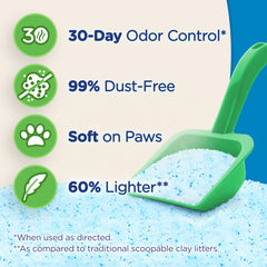 ULTRA Ultra Fresh dust-free crystals forming a clean zone around the box