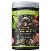 Ultra Fresh turtle nutri stick with wild sword prawn flavor enhances palatability for picky turtles.