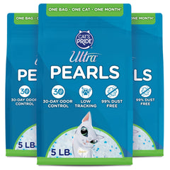 ULTRA Ultra Pearls dust-free litter bag keeps the box clean with minimal dust.