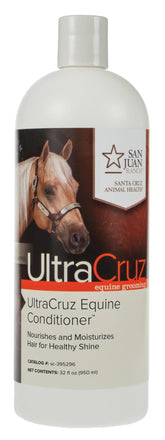 UltraCruz Equine Conditioner bottle on display for silky, healthy-looking mane.