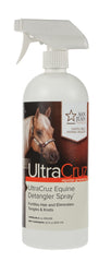 UltraCruz Equine Detangler Spray bottle ready for grooming and tangle-free mane