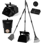 Ulugt pooper scooper with 40‑inch handle and swivel bin for effortless yard cleanup