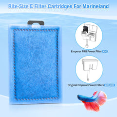 Umlecoa Rite-Size E cartridge uses cotton and activated carbon for gentle filtration.