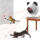 umosis automatic cat laser toy on shelf demonstrating interactive play for active entertainment