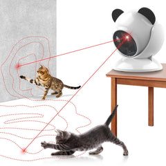 umosis automatic cat laser toy on shelf demonstrating interactive play for active entertainment