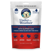 Under the Weather bland diet in a dog bowl for easy feeding during upset stomach