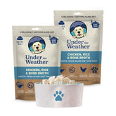 Under the Weather Bland Diet for Dogs pack-front view highlighting 2-pack 6oz pouches for upset stomach support