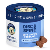 Under The Weather Disc & Spine Chews bottle front for daily spine support.