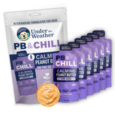 Under the Weather PB & CHILL six-pack dog treats for calming moments