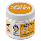 Under the Weather Ready Cal powder bottle highlights calorie support for healthy feline weight gain.