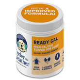 Under the Weather Ready Cal Powder bottle shows a vet-approved high-calorie solution for dogs
