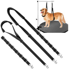 Uni PNR dog grooming belly strap close-up with soft sleeve for comfort.