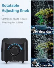 Uniclife air stone discs producing dense bubbles to oxygenate water