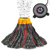 Uniclife aquarium volcano ornament with realistic lava look and vibrant lighting.