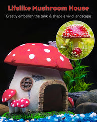 Uniclife Mushroom House side view highlights colorful detail and habitat cue.