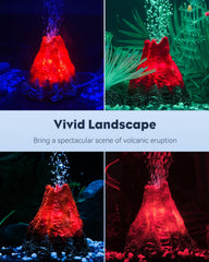 Uniclife volcano LED color-change lights create vibrant tank illumination