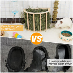 Unicorn Catcher hanging hay rack for rabbits, easy to install.