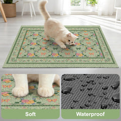 Unicorn Catcher litter mat offers soft surface for paw comfort and resting.