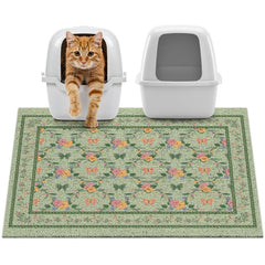 Unicorn Catcher litter mat with thick mesh design catches litter and protects floors.