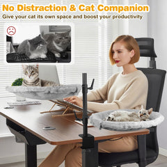 Unidevice two-tier cat nests with plush lining for secure, comforting naps