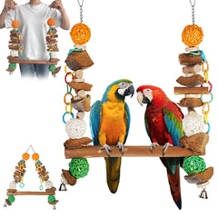 Unimaxlink 3-in-1 parrot toy hammock swing for safer, engaging play.