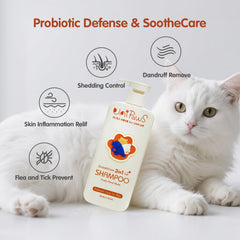 UNIPAWS 2-in-1 foam lather demonstrates easy bath time with calming scent.