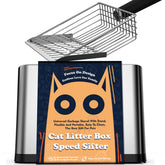 UNISOLODECHO heavy-duty stainless steel cat litter scoop close up showing durability and finish