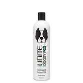 UNITE Doggy Poo Shampoo bottle delivering creamy lather for soothing bath and coat care.