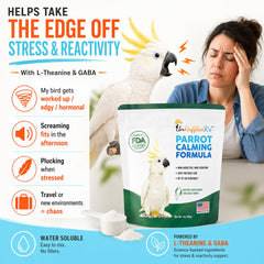 UnRuffledRx Calming Formula dissolves in water, no taste or color.
