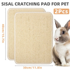 Uotey sisal scratcher mat closeup beige durable natural material.