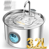 UPAWPIA 3.2L fountain top view shows compact design for easy pet hydration.