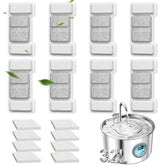 UPAWPIA cat fountain filter replacement pack shows eight filters for fresher-tasting water for pets.