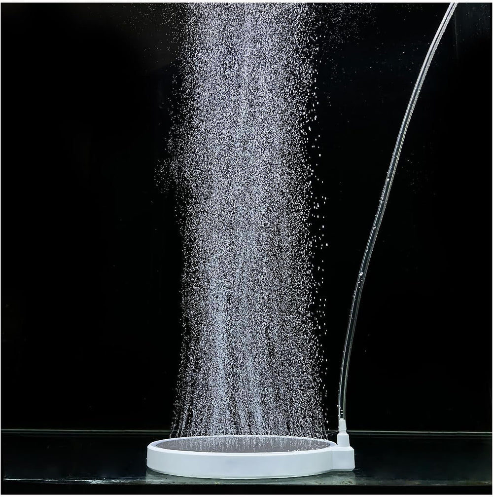 UPETTOOLS nano air stone 2 inch disk releasing tiny bubbles for efficient oxygen diffusion.