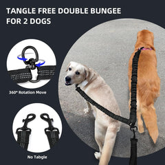 Uppetly 360-degree swivel clasp prevents tangling as dogs cross paths.