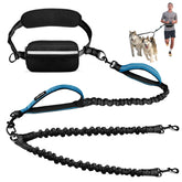 Uppetly hands-free 2-dog leash with waist belt for seamless two-dog walks.