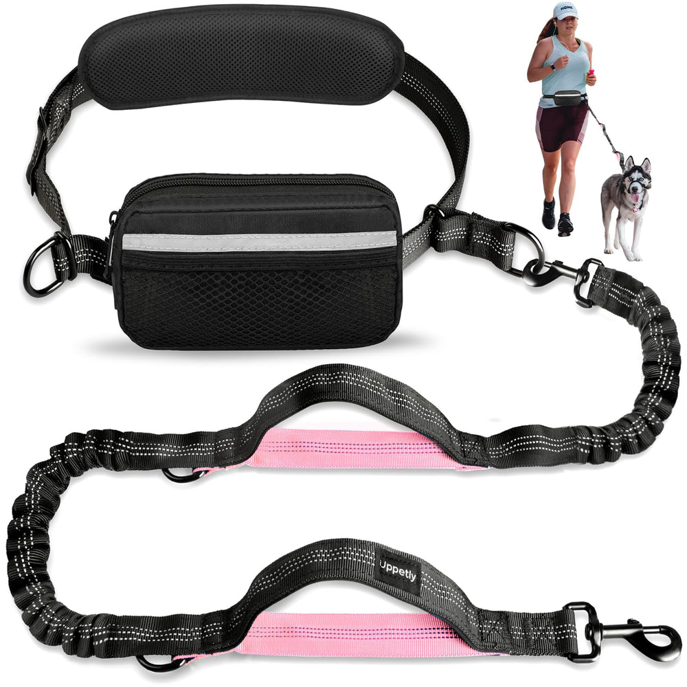 Uppetly hands-free leash with waist belt enables hands-free walking and running with your dog