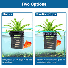 Sturdy ABS plastic plant holder with hook options for secure glass mounting.
