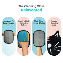 Uproot Clean glove lifts stubborn fur from car seats for a cleaner ride.