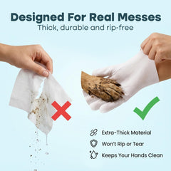 Uproot Clean QuickClean Gloves Pro safely clean eyes and ears with extra-thick material.
